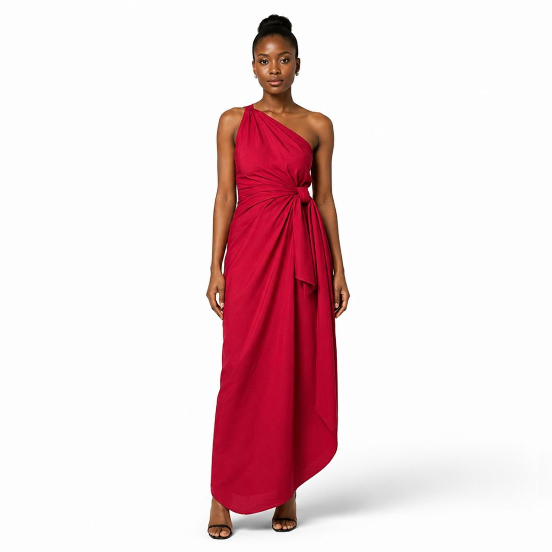 Red Plain Cotton Fabric