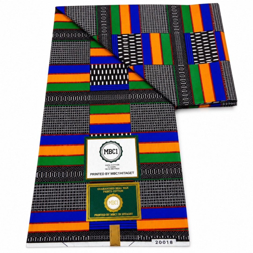 6 Yards of Vibrant African Print Ankara Wax Fabric by MBCI
