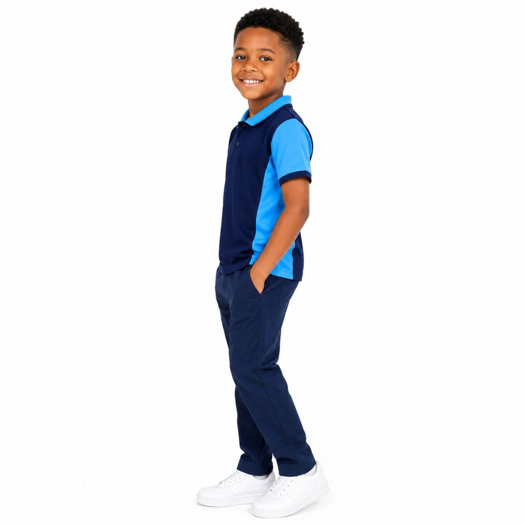 Short Sleeve Two Tone Sports and School Uniform Top