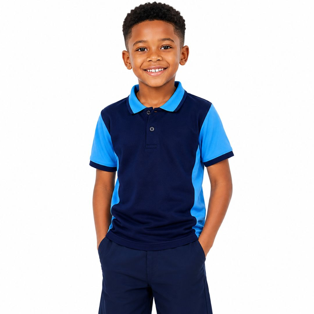 Short Sleeve Two Tone Sports and School Uniform Top