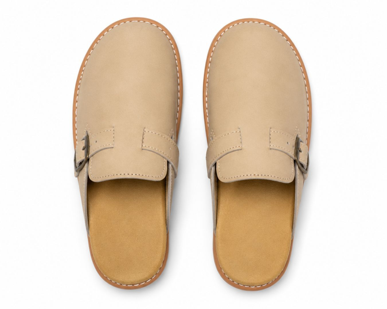 Noir Stride Buckled Closed Toe Mule Slippers Black
