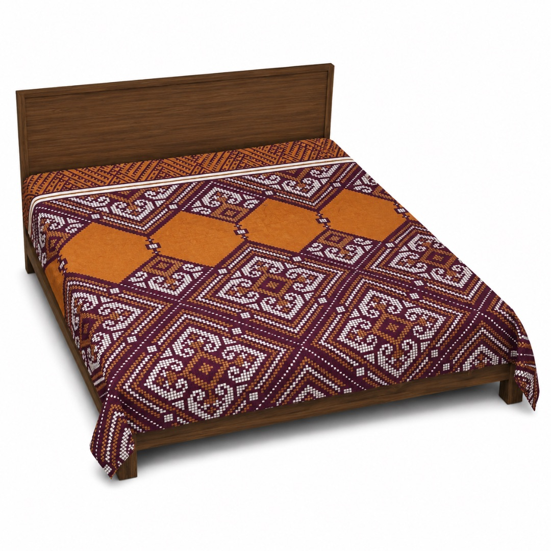 Premium Geometric Tribal Print Bedsheet Fabric