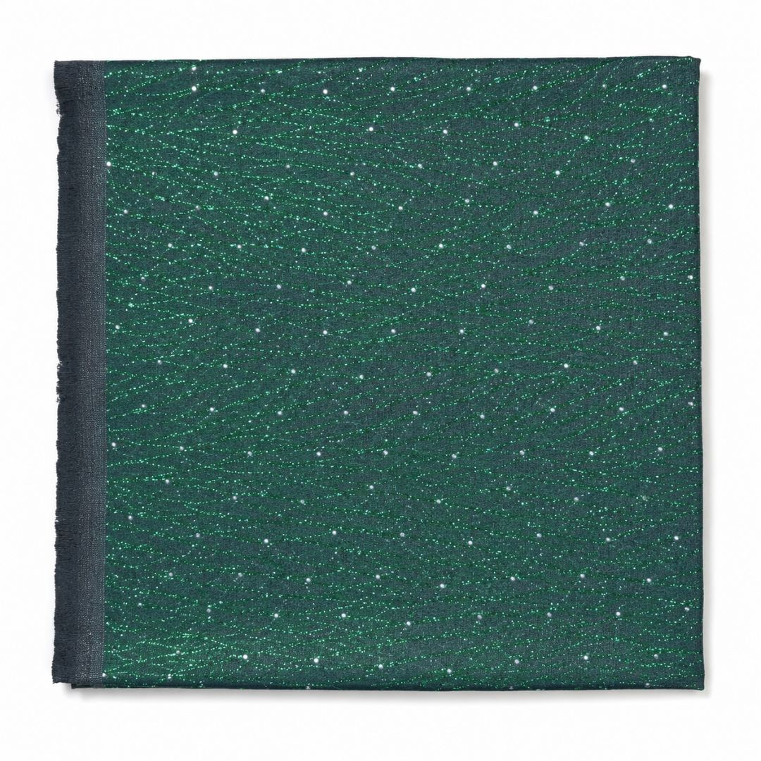 Emerald Green Fancy Beaded Lace Fabric