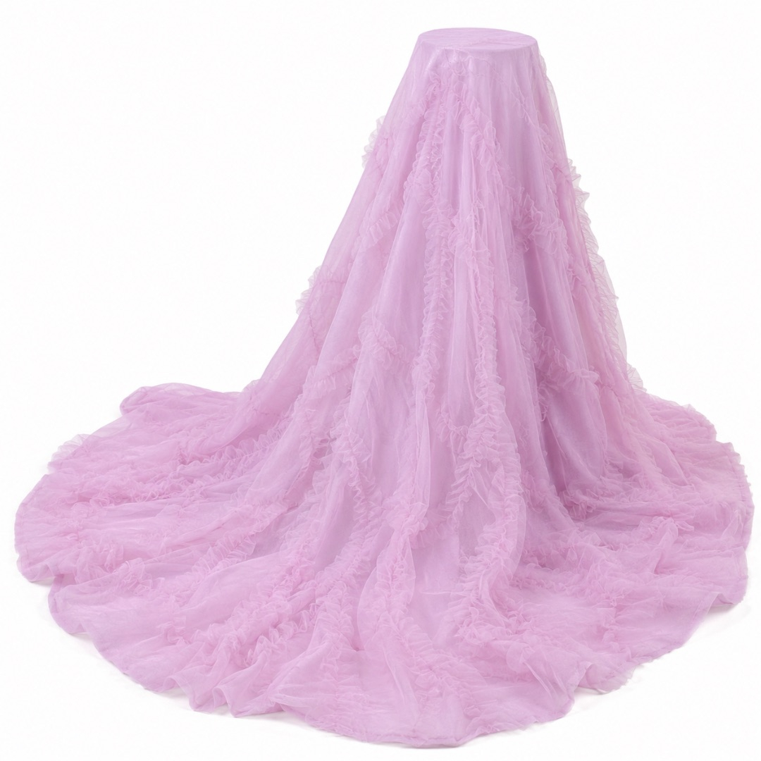 Premium Ruffle Mesh Tulle Fabric Material