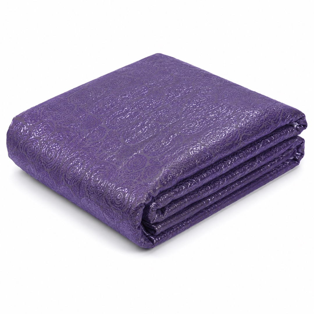 Premium Purple Damask Brocade Fabric Material
