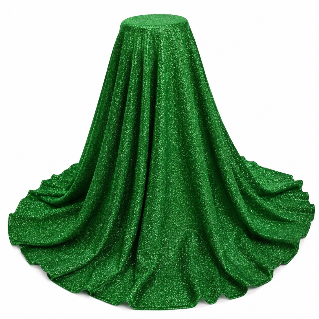 Premium Emerald Green Fancy Glitter Fabric Material