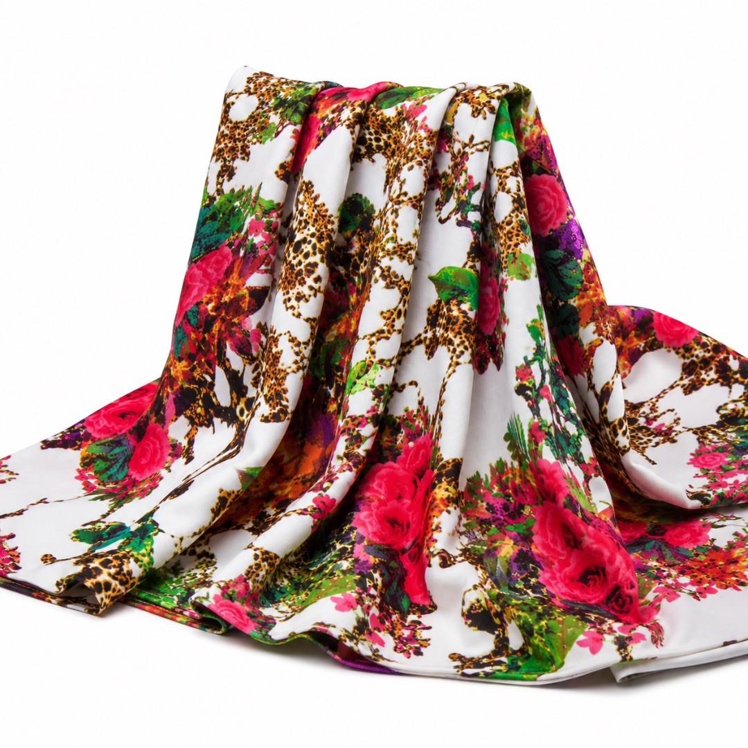 Premium Floral & Animal Print Mesh Fabric Material
