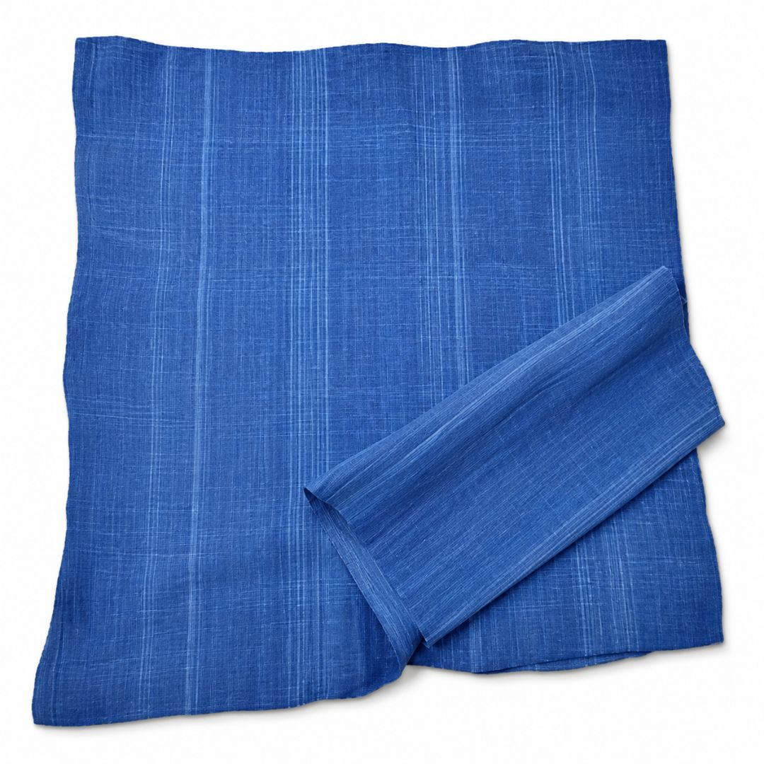 Cobalt Windowpane Linen