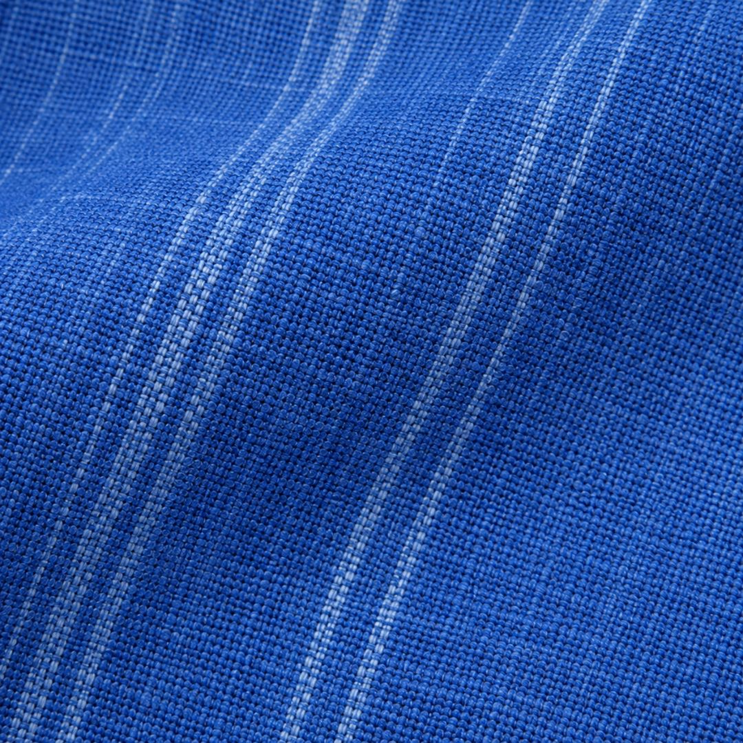 Cobalt Windowpane Linen
