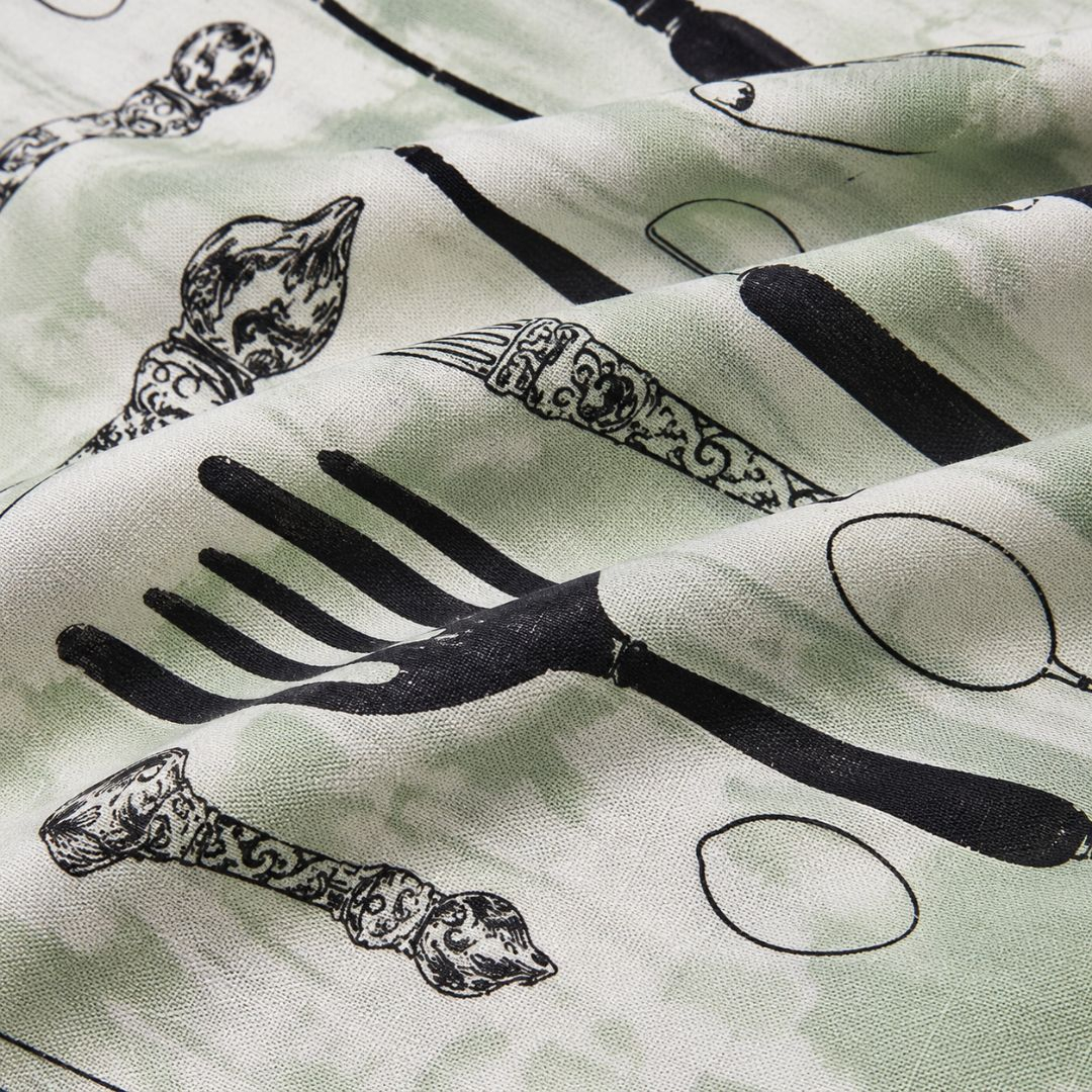 Vintage Cutlery Sketch Linen