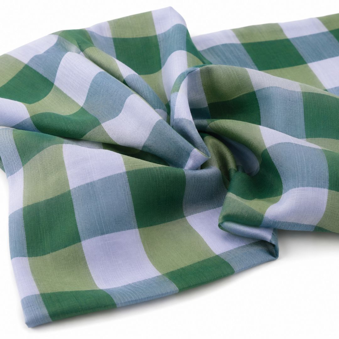 Emerald Buffalo Check Linen
