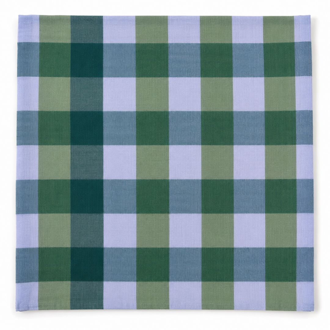 Emerald Buffalo Check Linen