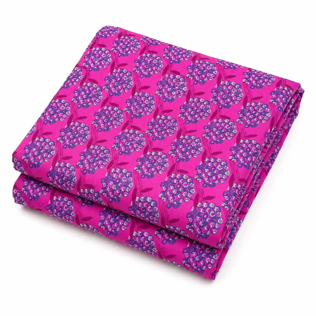 Premium Pink Floral Chinos Fabric Material
