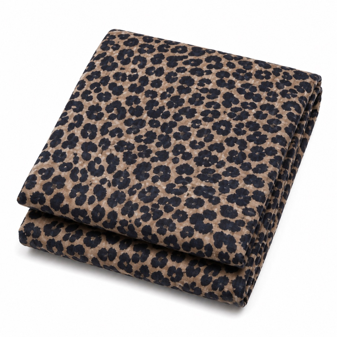 Premium Leopard Print Chinos Fabric Material