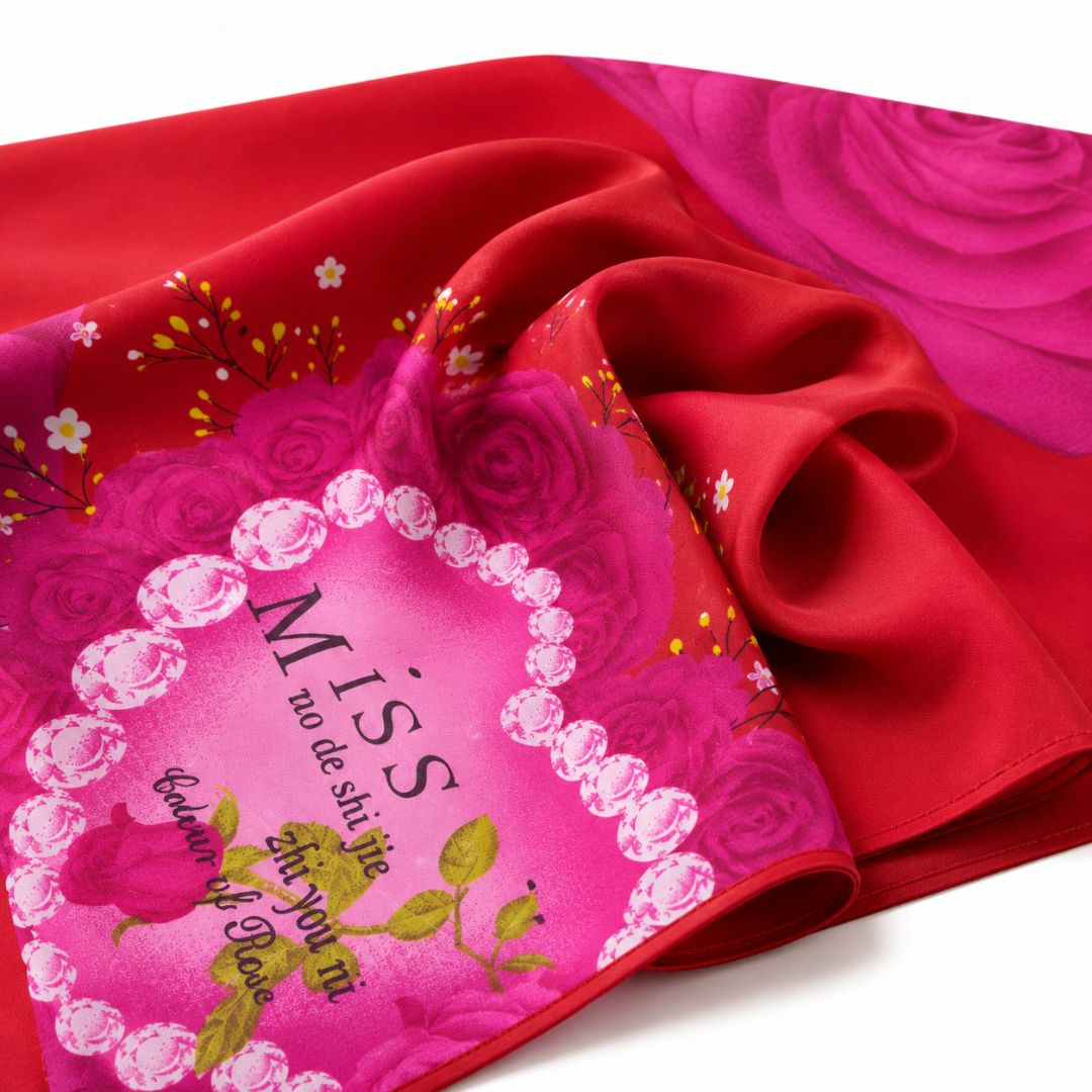 Crimson Rose Dream Bedsheet Fabric