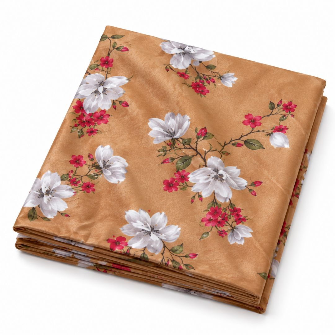 Golden Meadow Blossom Bedsheet Fabric