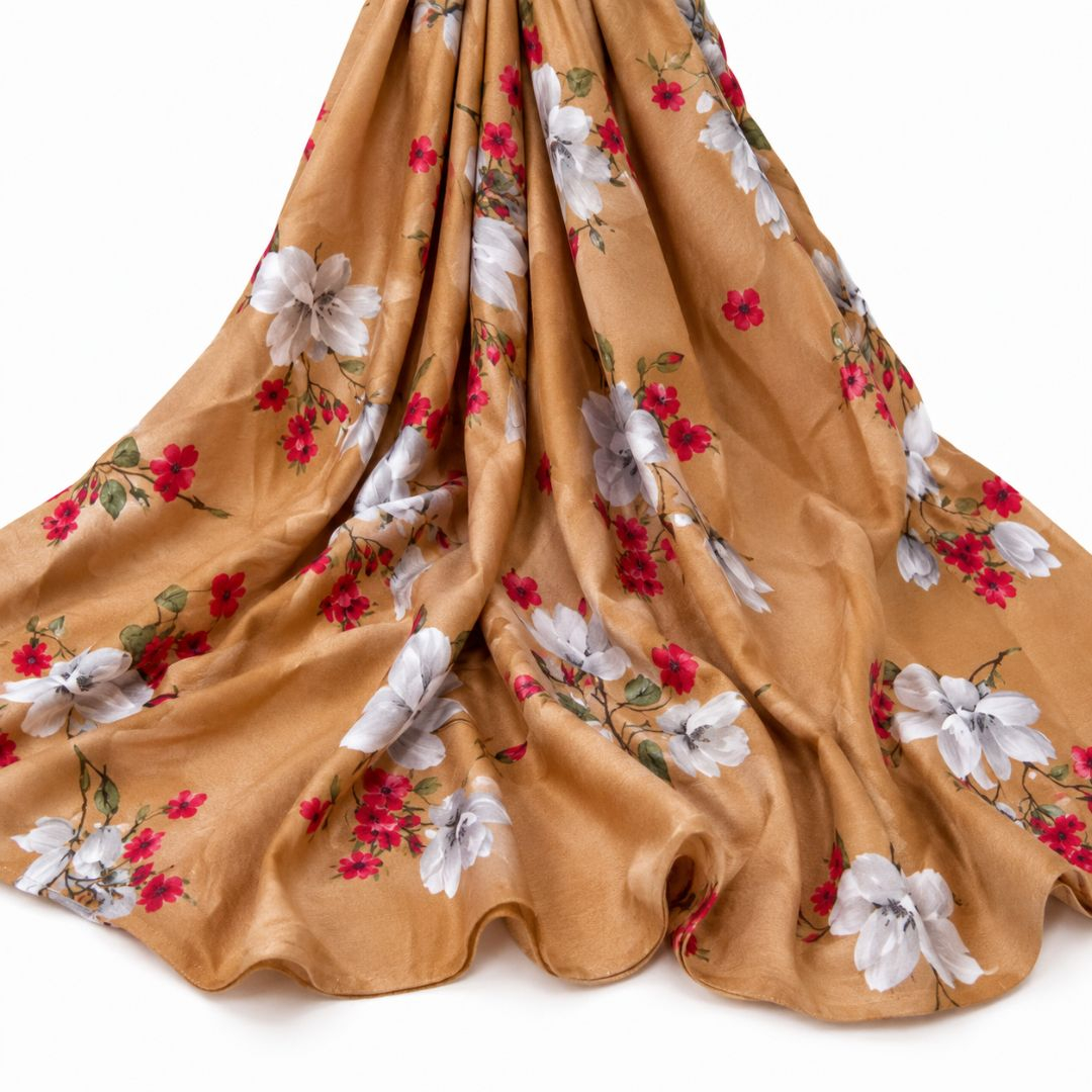 Golden Meadow Blossom Bedsheet Fabric