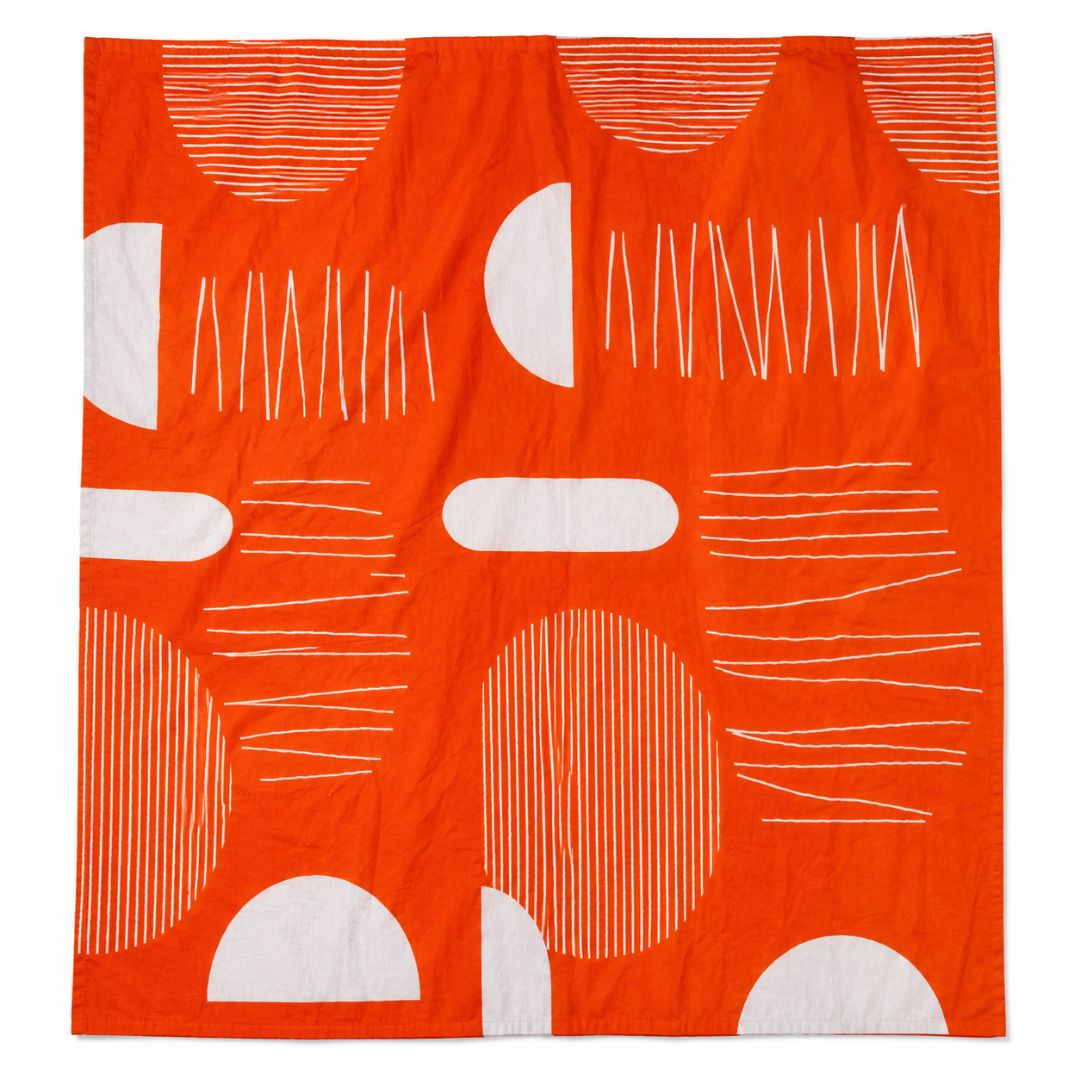 Sunset Geometry Bedsheet Fabric