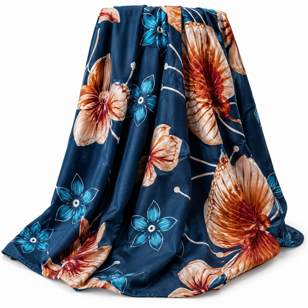 Midnight Blossom Bedsheet Fabric