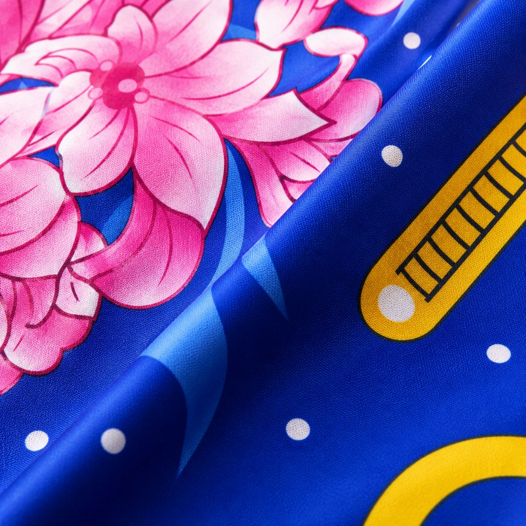Royal Orchid Skyline Bedsheet Fabric