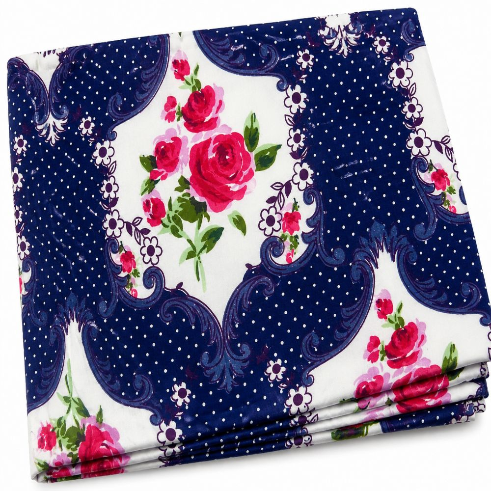 Midnight Rose Elegance Bedsheet Fabric