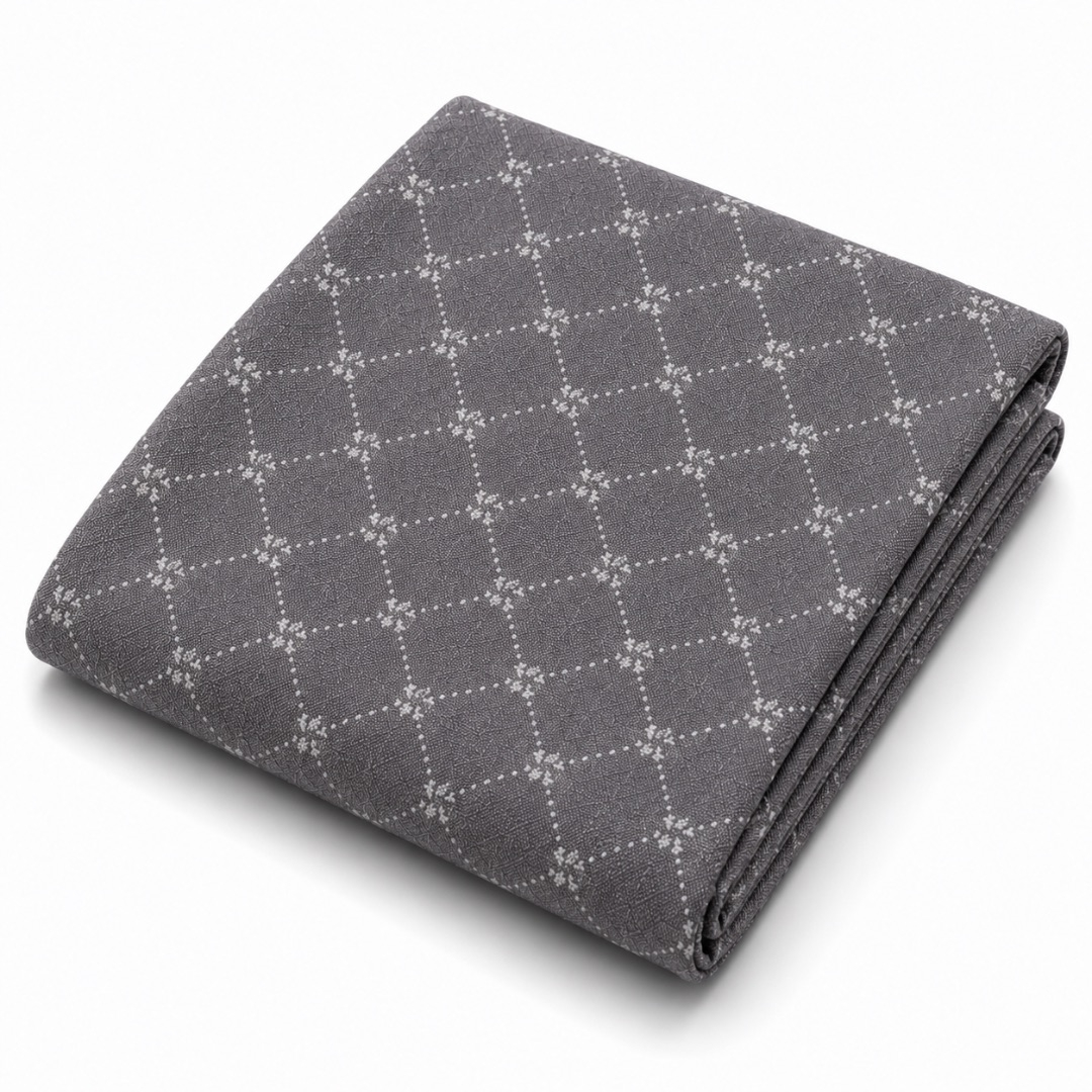 Premium Grey Diamond Pattern Jeans Fabric Material