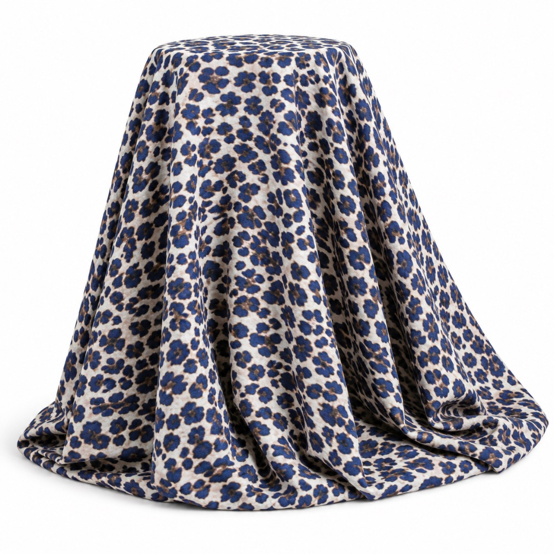Premium Animal Print Jeans Fabric Material