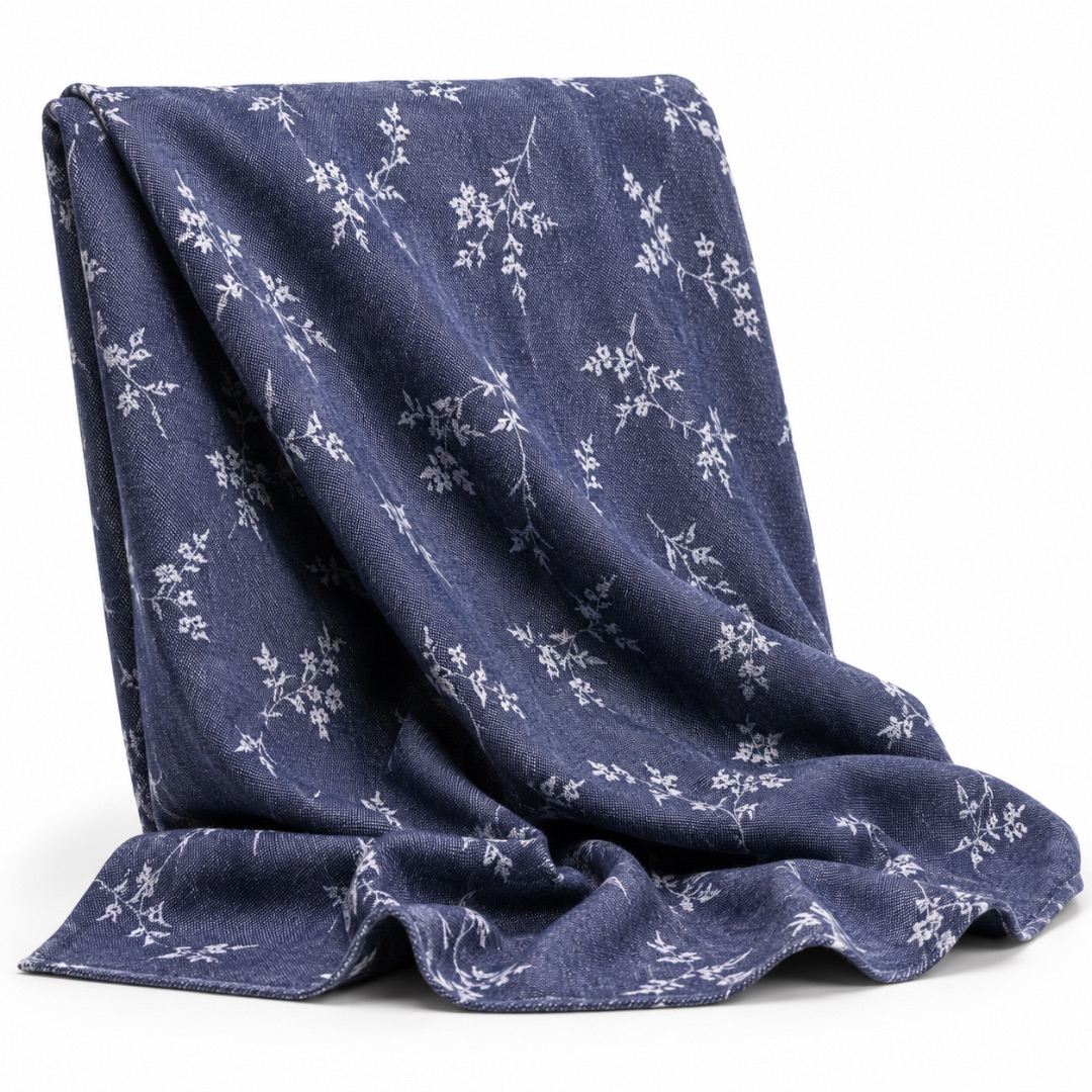 Abstract Marble Print Jeans Fabric Material     Design jeans