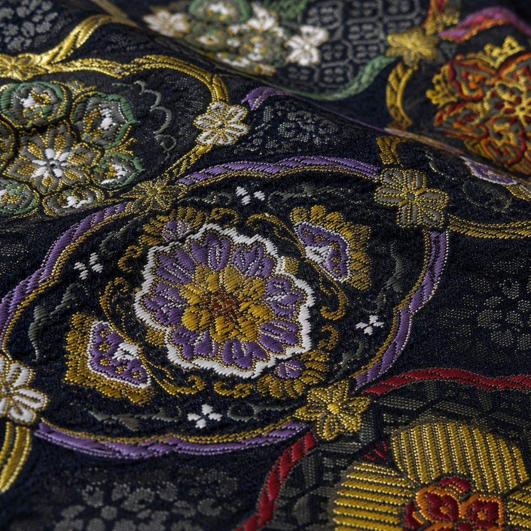 Premium Luxury Damask Fabric Multicolor Ornamental Floral Design