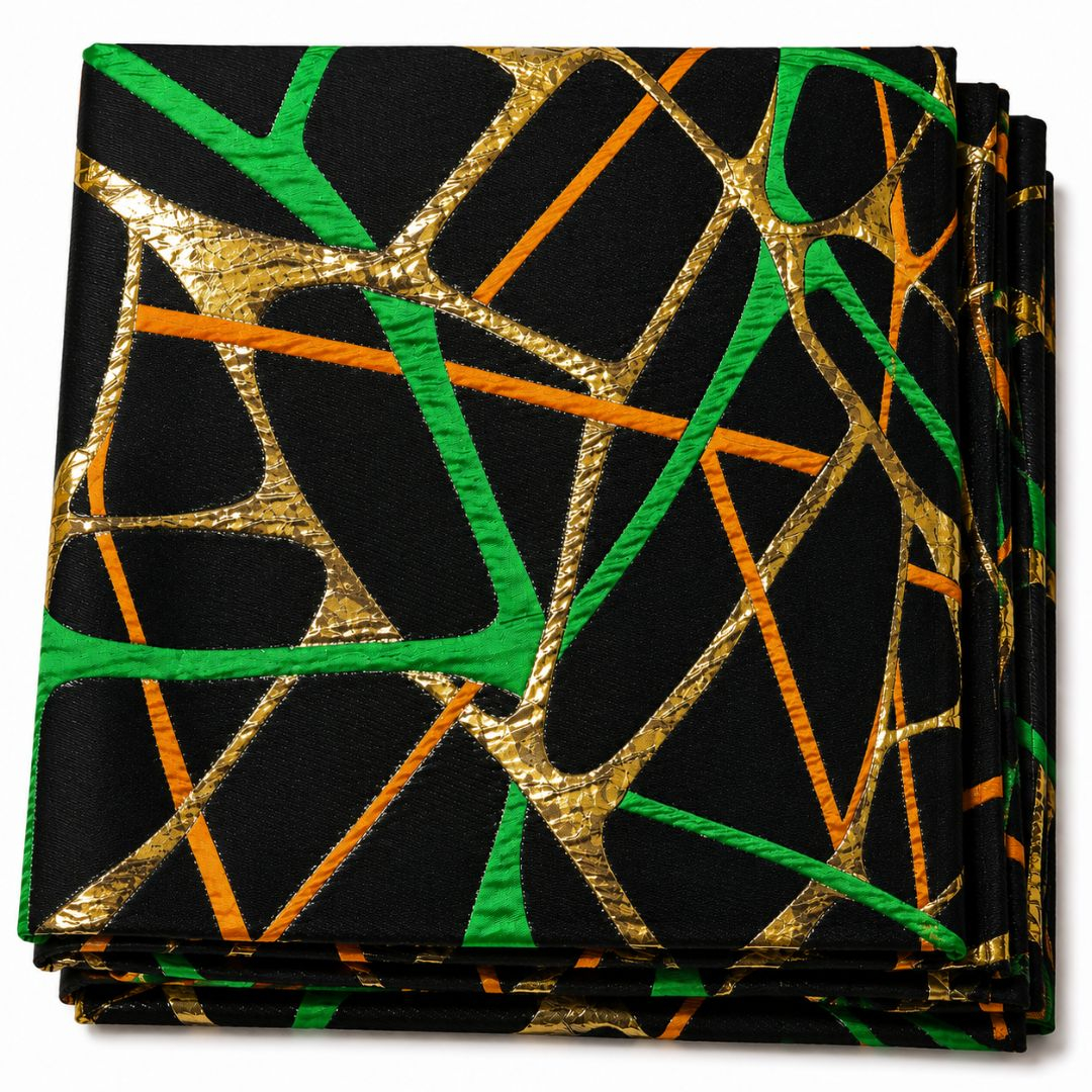Emerald Mosaic Luxe Brocade Fabric