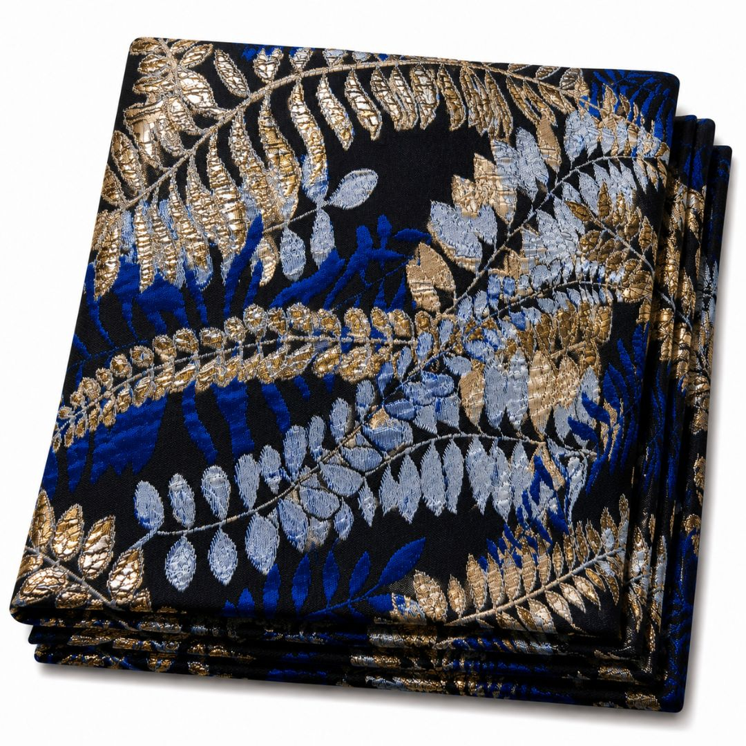 Midnight Sapphire Royale Brocade Fabric