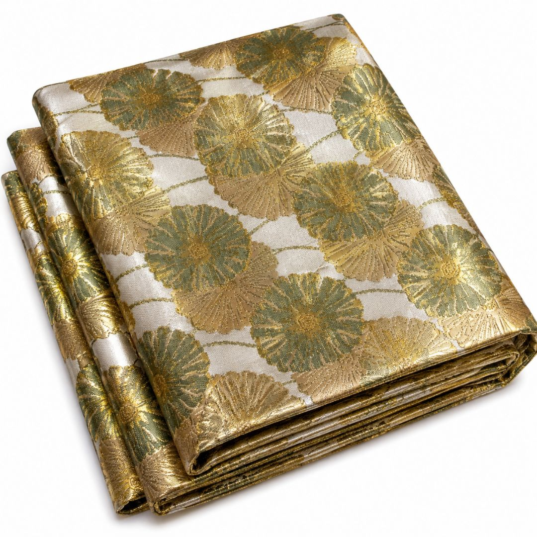 Golden Verdant Majesty Brocade Fabric