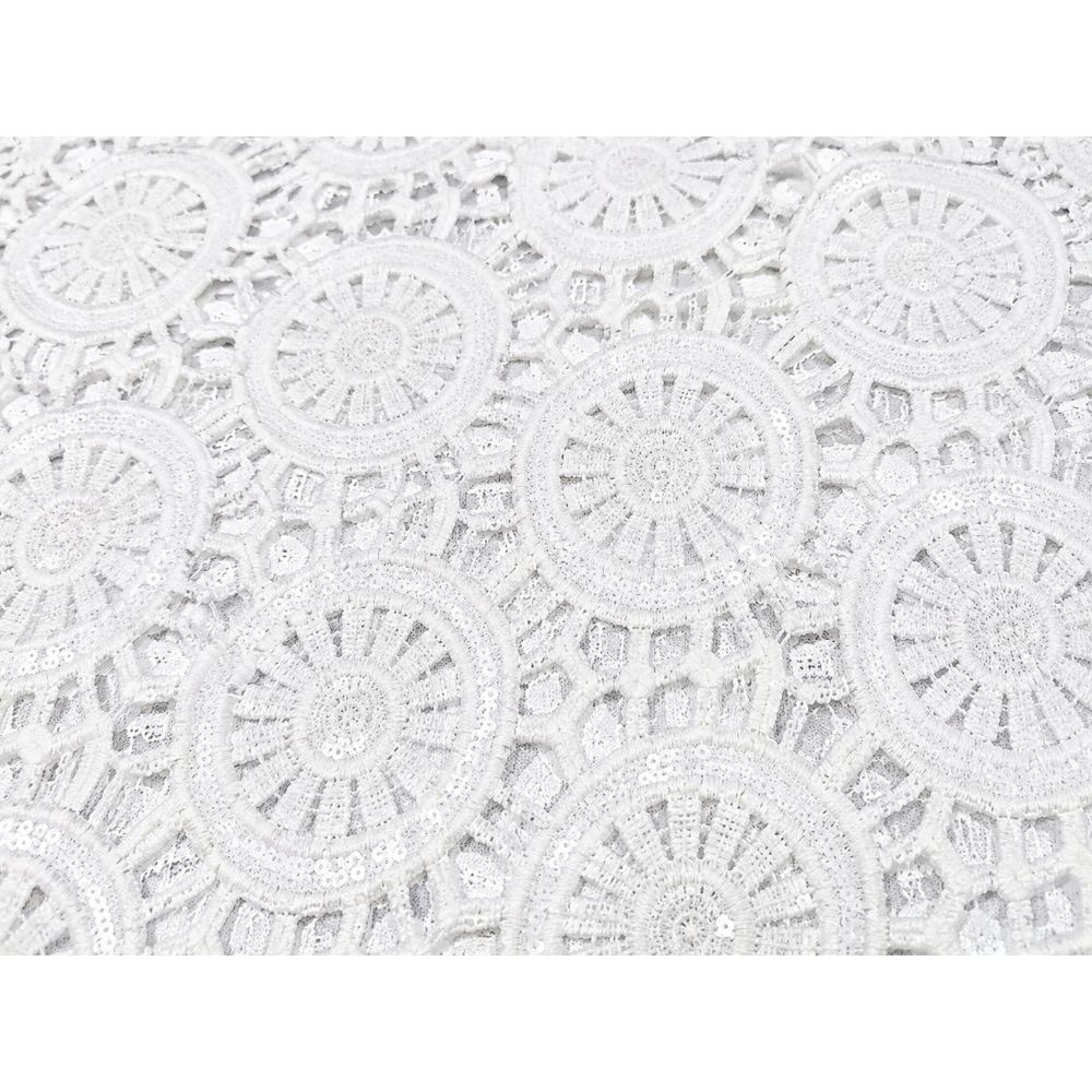 Luxury White Chord Lace Fabric