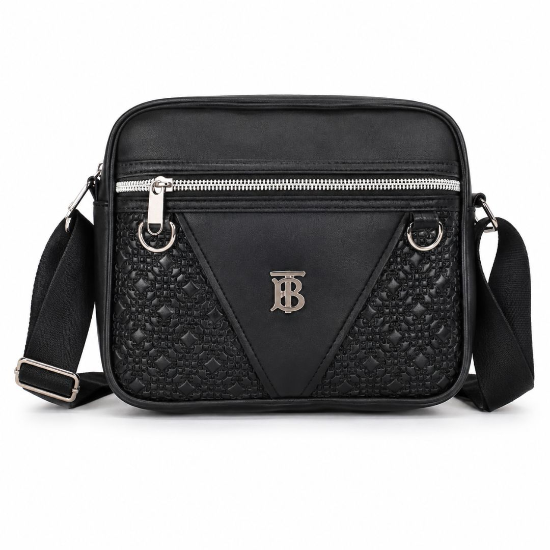 Crossbody Shoulder Bag with Front Zip Pocket