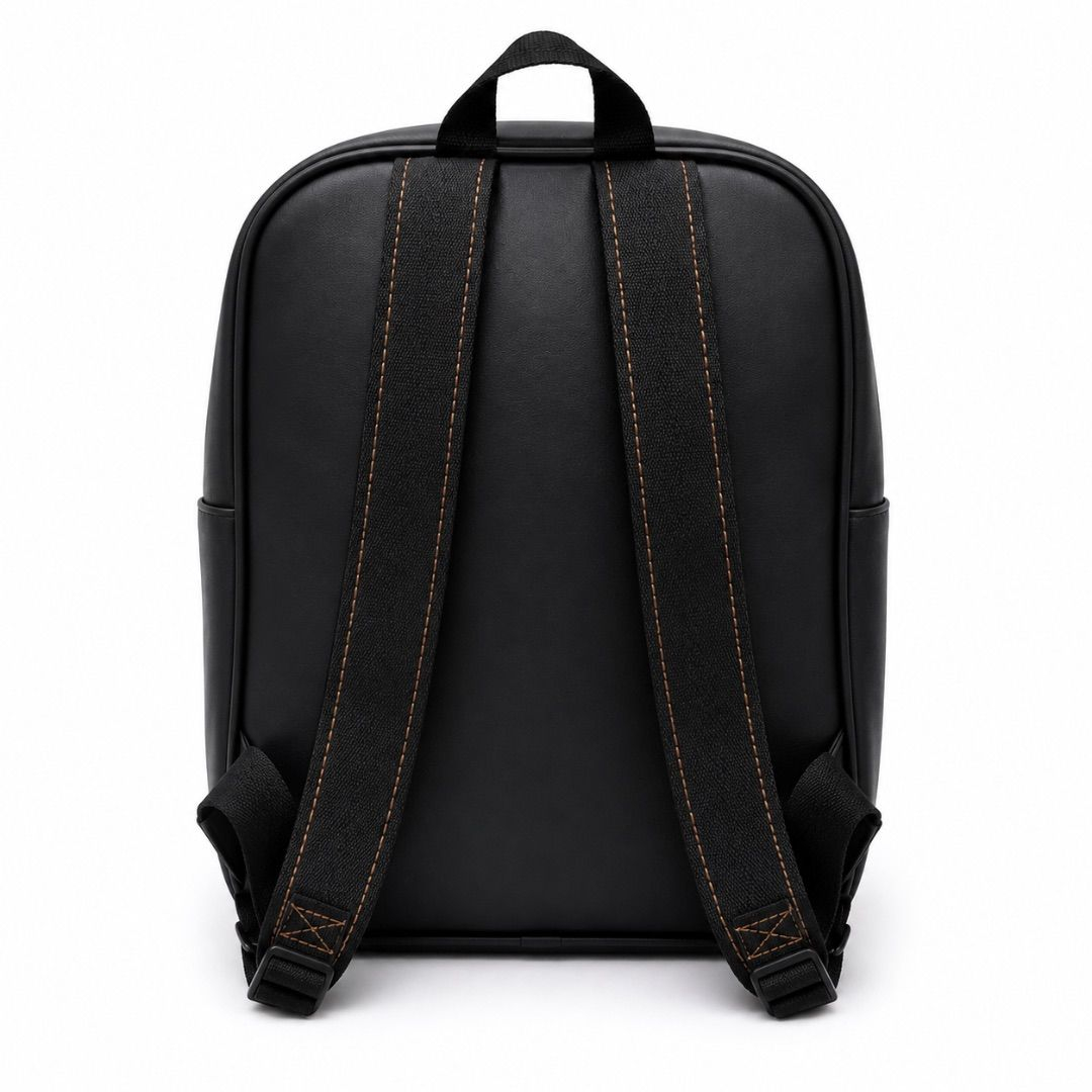 Small Fashion Print Black and Blue Travel Backpack