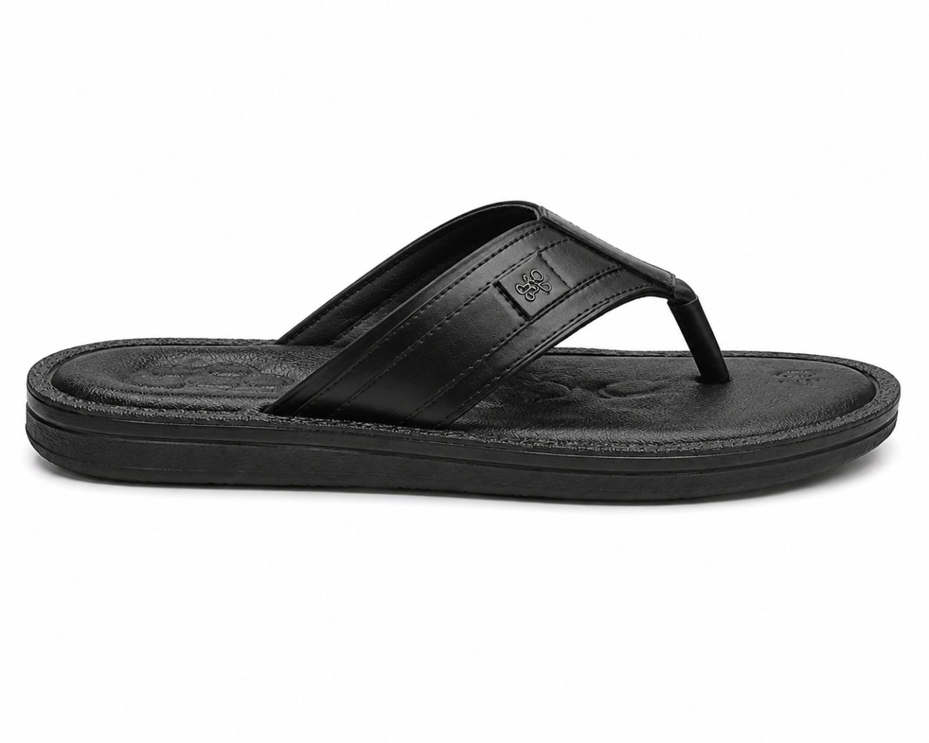 Mens Black Cross Strap Casual Slide Sandals
